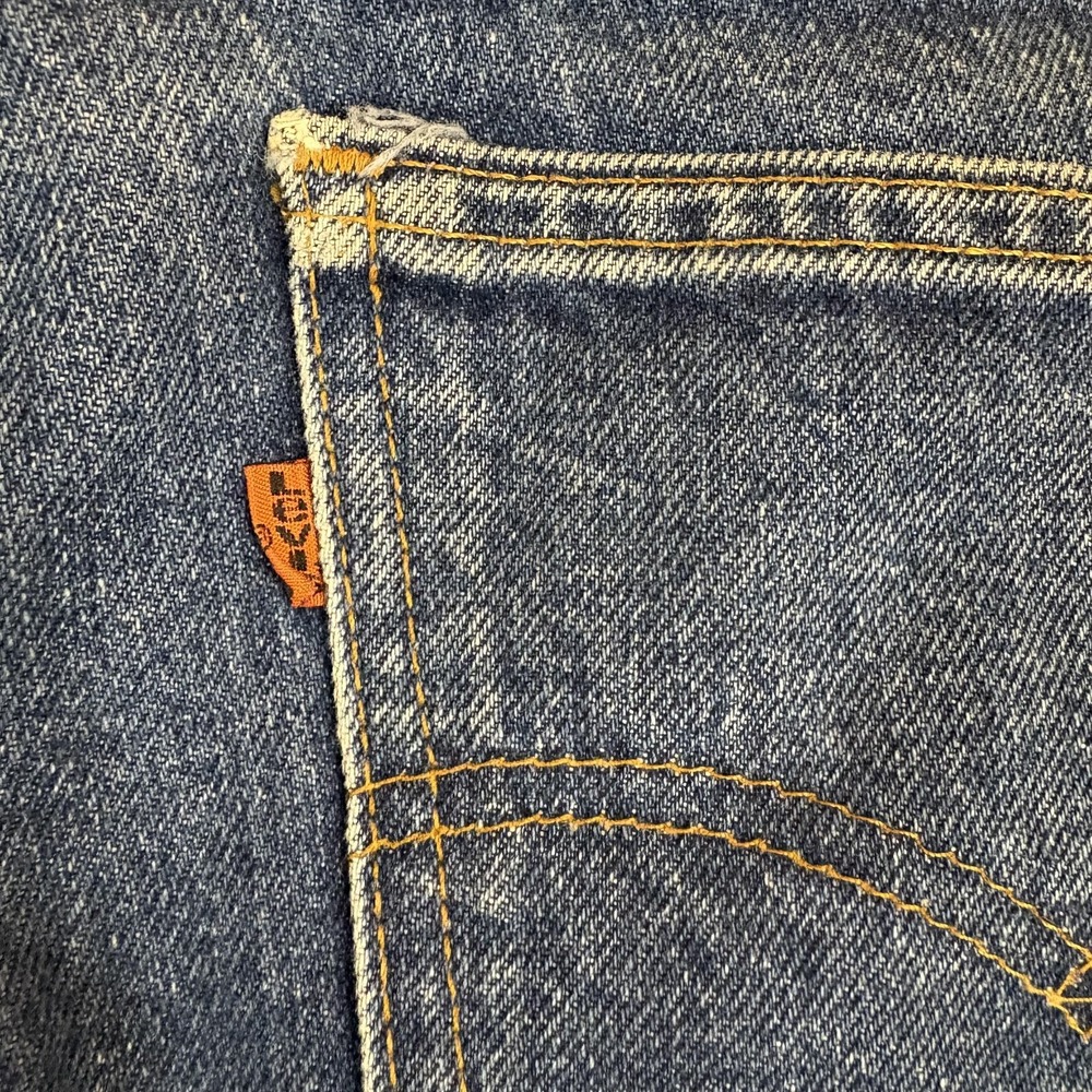 Vintage Levis 505 Orange Tab Jeans 70s 80s Mens 38x31 (37X31) Made In USA - Picture 11 of 16